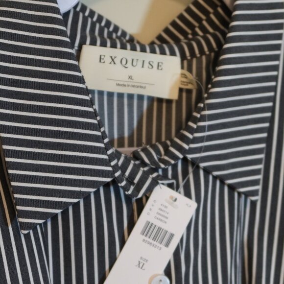 Exquise Gray Striped Dress (Anthropologie) - Picture 9 of 15